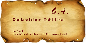 Oestreicher Achilles névjegykártya